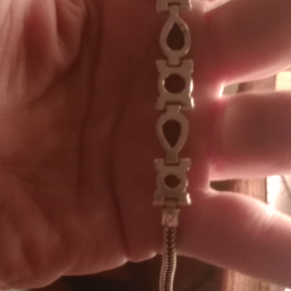 Sterling Silver Ruby Bracelet - image 3